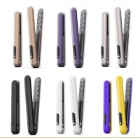 Negative Ion Wireless Hair Straightener, High Top Hair Curler, Long-lasting Corn Curler