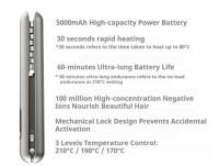 Negative Ion Wireless Hair Straightener, High Top Hair Curler, Long-lasting Corn Curler